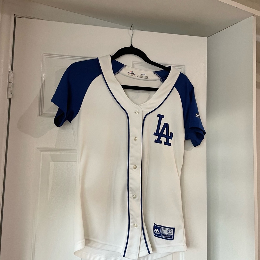 Women's White and Blue LA Jersey - Picture 2 of 5